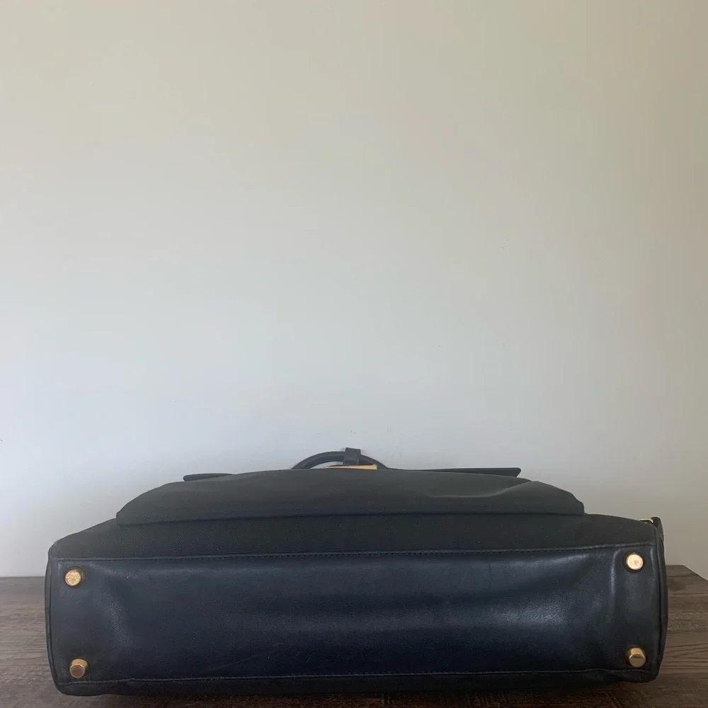 TUMI LARKIN 2-Way Business Briefcase Nylon and Leather Black